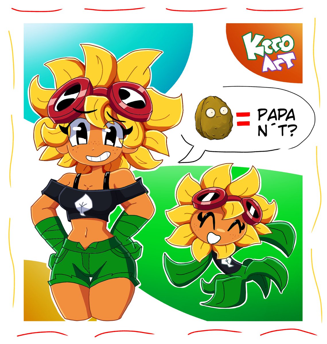 JadeMarrau's tweet photo. Sunflower🙊
#fanart #Fanarts #pvz https://t.co/YwE1EwNiLg