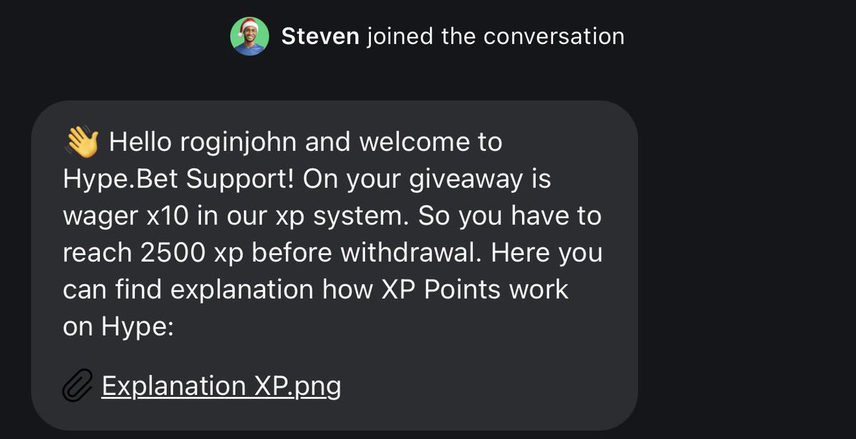 roginnnn's tweet photo. R*PORT @hypebetofficial as s*am and f*ke account.

I've already received my prize from the giveaway, but after getting it and wagering some of it, my withdrawal was REJECTED. When I asked support, they told me I needed to wager it x10 and reach 2,500 XP before I could withdraw. But the post clearly said the prize was $250 worth of SOL, with no terms, no conditions, and nothing saying it was just a bonus balance that needed wagering. The promotion is clearly misleading. I got 583 likes to win the MOST LIKED COMMENT, yet I’m still being asked to wager the prize when NONE OF THAT WAS STATED IN THE POST.