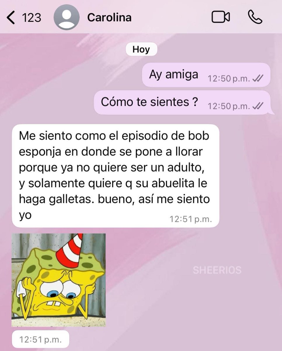Así  me estoy sintiendo.