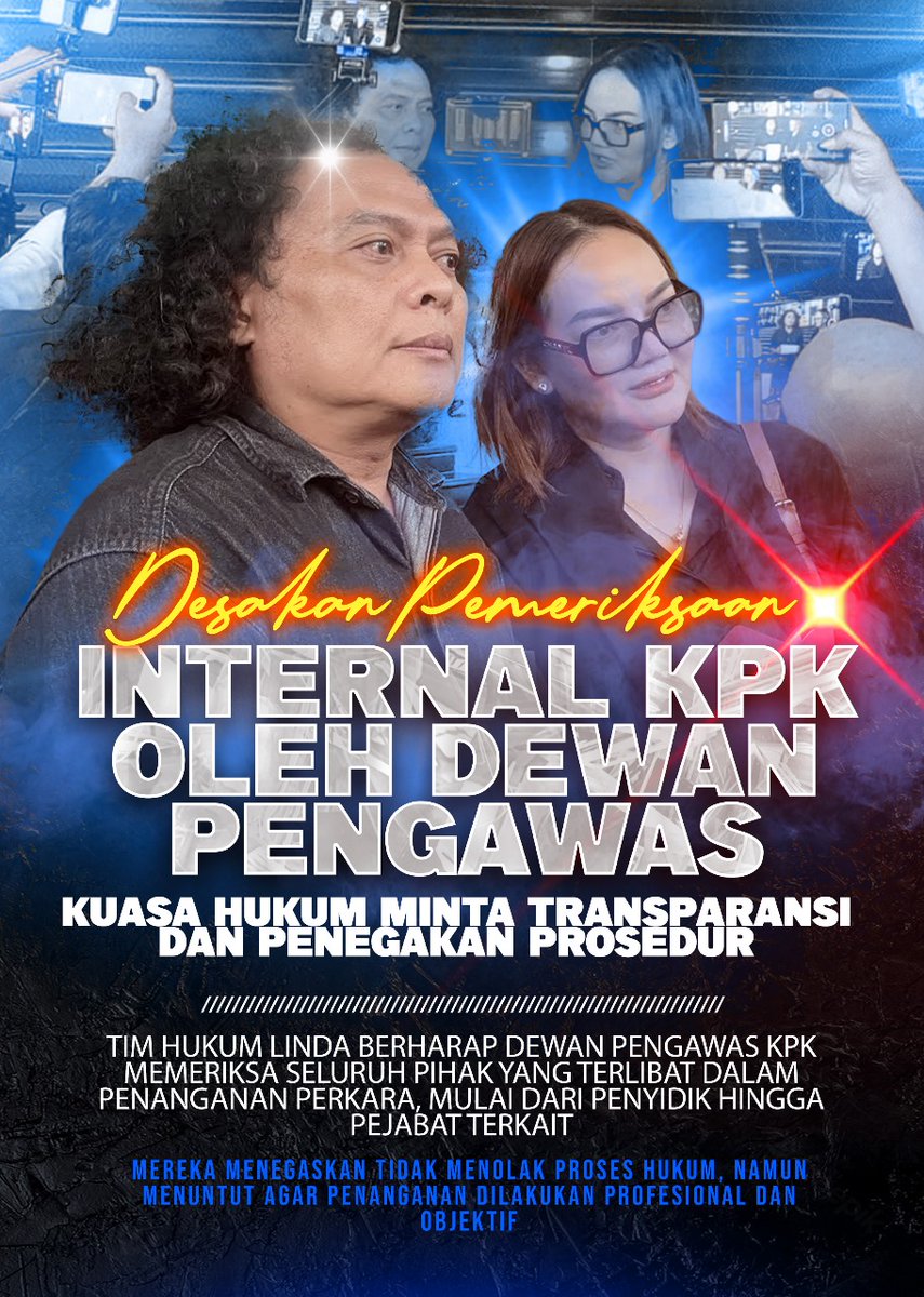 <a href="/siberinfoA1/">siberinfo</a> <a href="/prabowo/">Prabowo Subianto</a> <a href="/KPK_RI/">KPK</a> Kalau <a href="/KPK_RI/">KPK</a> aja gini dugaan oknumnya, kita harus percaya lagi ama siapa soal hukum di Indonesia, tolong pak Presiden <a href="/prabowo/">Prabowo Subianto</a> , bentuk tim reformasi untk KPK juga 

#KeadilanUntukLinda