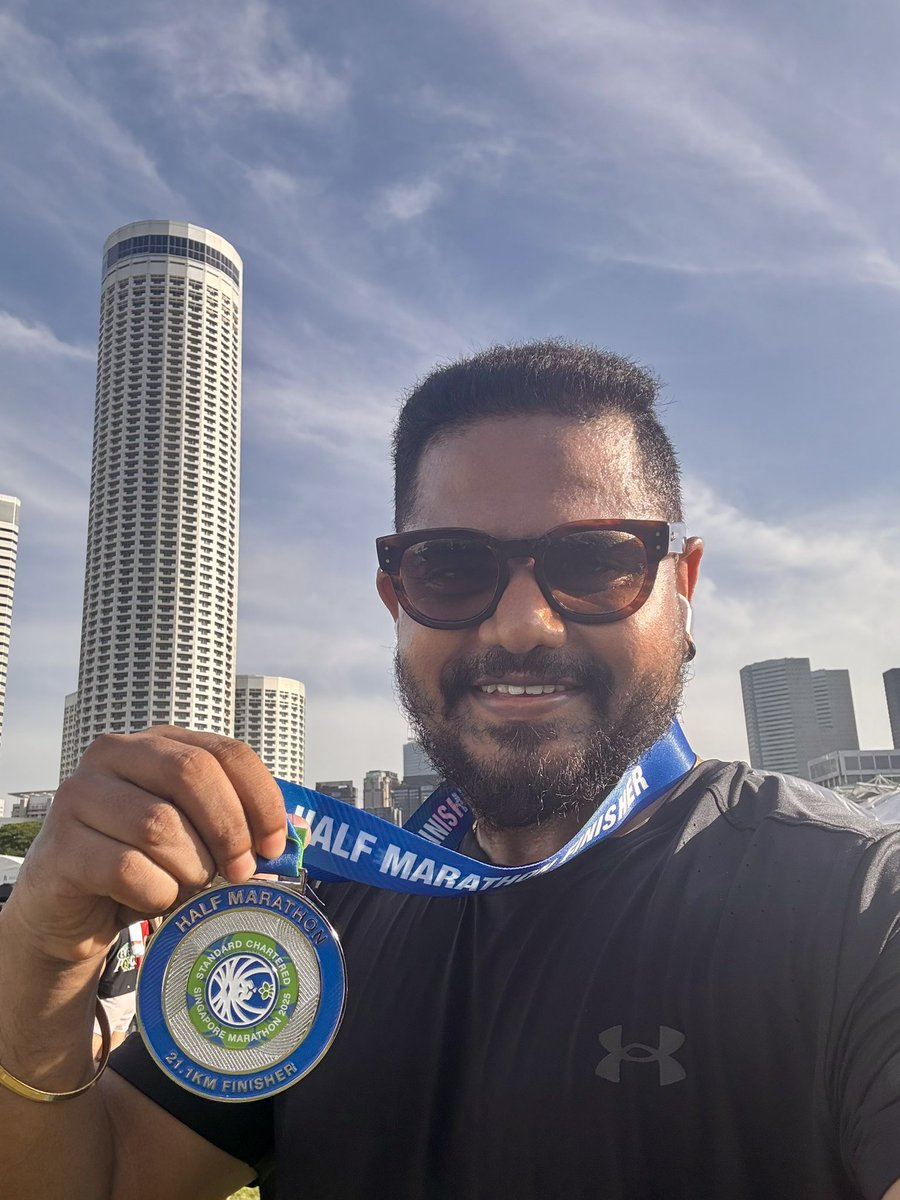 kanand2585's tweet photo. Standard charted half marathon done https://t.co/tosFcBhfQb