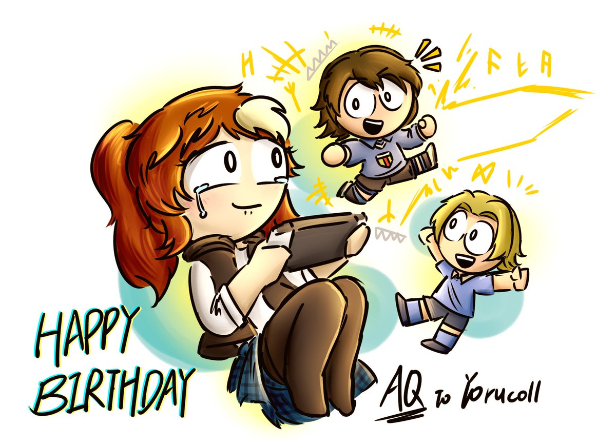 AQ981218's tweet image. @nightfoxdemon 🎂🎂