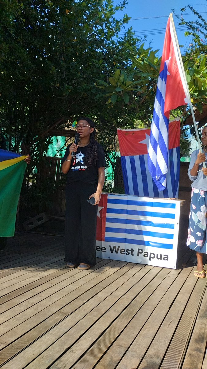 regilepping's tweet photo. WEST PAPUA 63rd Anniversary. Flag raising in Honiara, Solomon Islands. 1st December 2025. FREE WEST PAPUA!! Solomon Islands standing in Solidarity with our brothers and sisters in  West Papua. #papuaMerdeka. @BennyWenda @FreeWestPapua https://t.co/3ZBO5TVAP1