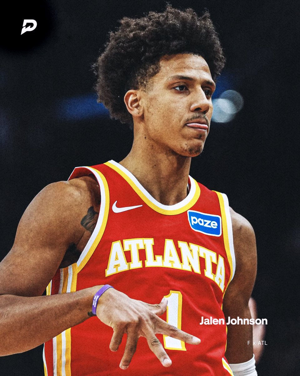 PrizePicks's tweet image. Jalen Johnson first half TRIPLE DOUBLE 😳

11 Points
10 Rebounds
12 Assists
