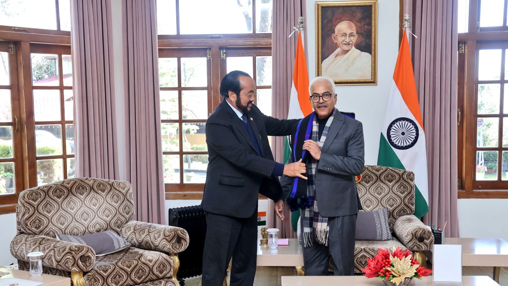 Met the Hon’ble Governor of Nagaland, Shri <a href="/BhallaAjay26/">Ajay Bhalla</a> Ji, at <a href="/LokBhavanKohima/">Lok Bhavan Nagaland</a> today and discussed matters important to the state. I appreciated his insights and his commitment to advancing growth, harmony and progress. Looking forward to continued cooperation as we work