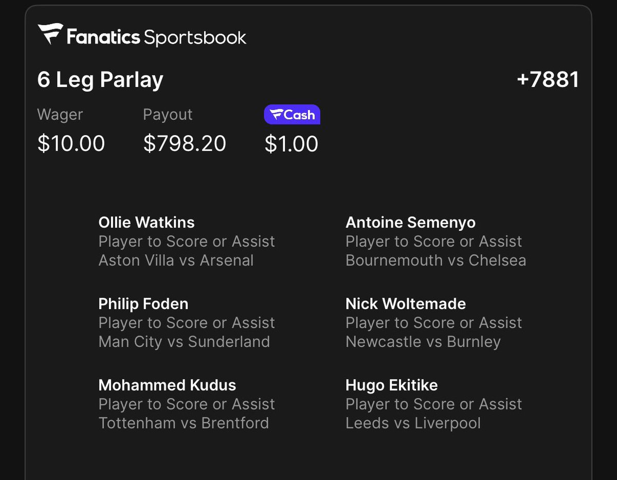 DCSportBets1's tweet image. To Score or Assist Parlay ⚽️

scoresandodds.com/all/parlay?qui…