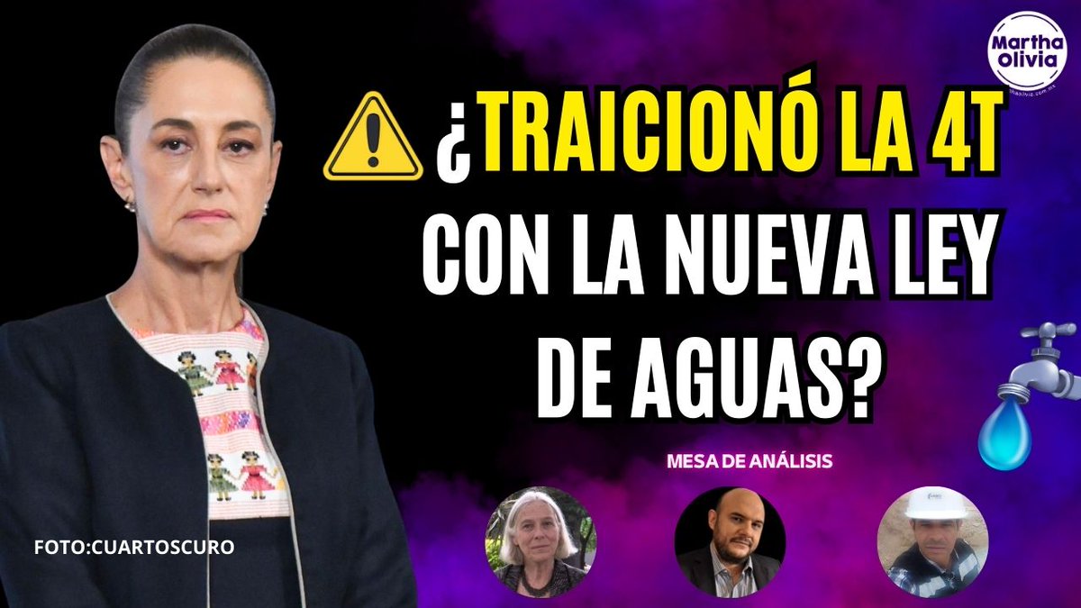 #PorSiTeLoPerdiste | CONAGUA del lado de acaparadores; el AGUA sigue viéndose como mercancía, no como derecho.

Mesa de análisis con Elena Burns, Gustavo López Bertotti (<a href="/aquamanglb/">Aquaman</a>)  y Oscar Arredondo, profundizamos en los puntos clave de la nueva Ley de Aguas y lo que implica