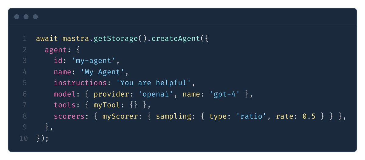 HedgehogPython's tweet image. Mastra 1.0 beta
AIエージェントをレコードのように扱えるようになった
#Mastra