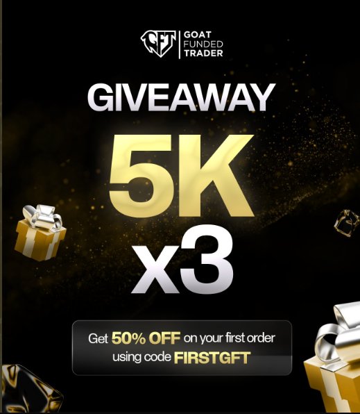 <a href="/goat_funded/">Goat Funded Trader</a> Trader Giveaway Alert ‼️     

3 x 5k GFT Giveaway Accounts 📷 

Follow
@Goat_Funded <a href="/PropfirmsAudit/">Propfirms Audit</a> <a href="/Fx_priest1/">Big Priest 🧸📈📉💰</a> <a href="/propfirmtrack/">Prop Firm Track</a> 

Like &amp; Repost

Tag 5 friends

Winners  in ⏲️⌛️🔅✅