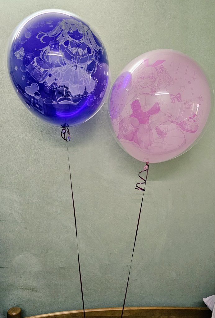 Last helium from the tank given to this two cute balloon ~
#せいらさん工房