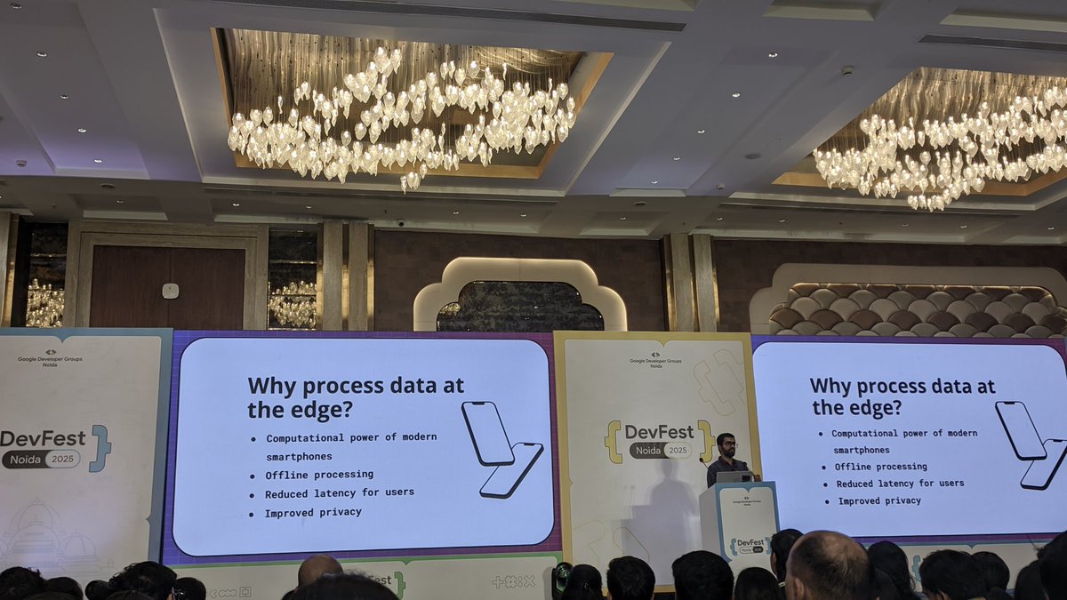 aryanpyx's tweet photo. From blending Gemini’s cloud intelligence to running fast on-device AI with LiteRT, this session showed how the future of mobile apps is being built right now. 🔥📱🤖

#DevFestNoida #Gemini #LiteRT #AI #MobileAI #GoogleDevelopers #GDGNoida #BuildWithAI #AndroidDev https://t.co/LZ4nQqEZKf