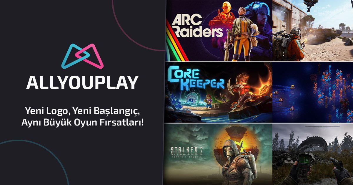 AllyouplayT's tweet photo. ALLYOUPLAY TÜRKİYE’DE YENİDEN! 🎮

Oyun dünyasının kapılarını daha önce hiç olmadığı şekilde araladık! 🔥
ALLYOUPLAY, yepyeni logosu ve tasarımıyla Türkiye'deki oyunseverlerle yeniden buluşuyor. https://t.co/Y0Ys4PSifd