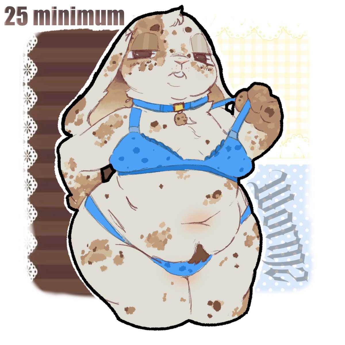 I feel I was getting worse at drawing plus sized characters and clothes and finished a comm so I did this in between comms this is literally just practice so I can haggle for lower or art possibly