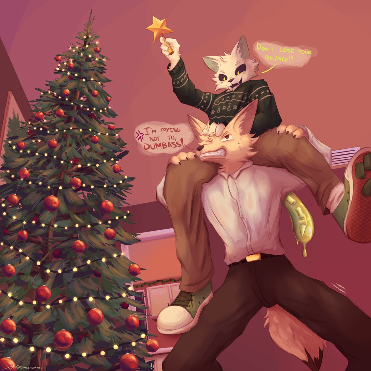 christmas decorating!
#oc #furryart