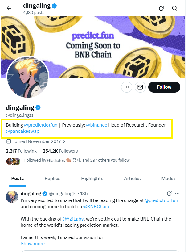 NakamuraYumi26's tweet photo. Sau $Aster thì thêm @predictdotfun  được CZ shill.
DEV thì là Founder của Pancakeswap.
Toàn hàng nhà trồng mùa này xem CZ đẩy em nào mạnh hơn https://t.co/FxFhCGZMqn