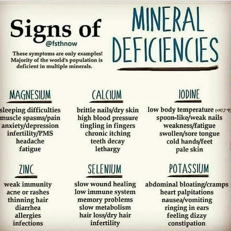OrganicLiveFood's tweet photo. Mineral Cheat Sheet:

Magnesium = energy/sleep/bone
Potassium = blood pressure
Salt = hydration/digestion
Copper = collagen/iron
Selenium = immunity
Chromium = blood sugar
Iodine = thyroid
Iron = oxygen
Manganese = glucose
Calcium = muscle/bone health
Zinc = immunity