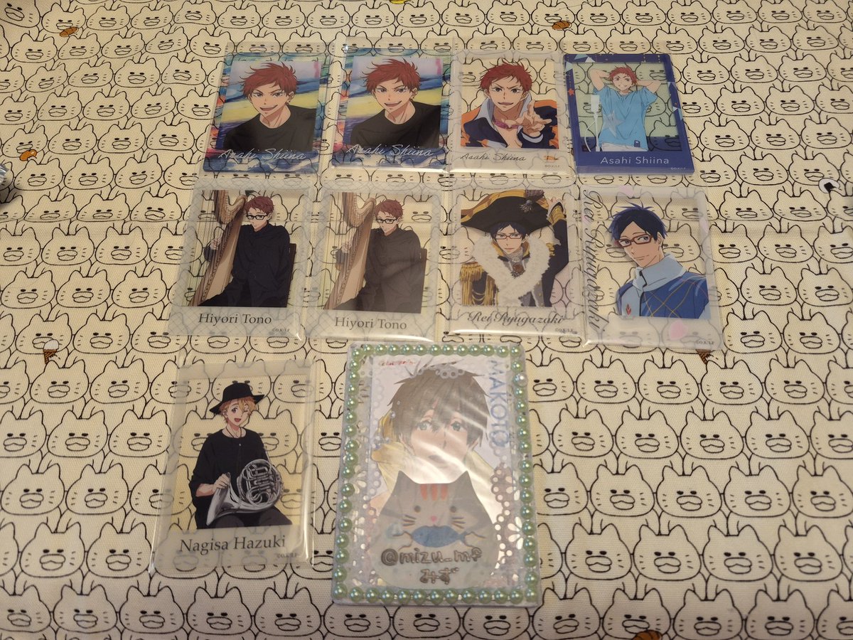mizu_mf's tweet photo. 【交換希望】
Free!チェキ風クリアカード
(譲)☆凛☆郁弥☆夏也☆宗介☆貴澄　旭　日和　渚　怜
(求)☆遙☆真琴(画像３枚目)　渚　怜
☆は高の遙　真琴と交換優先
検索からでもよろしくお願いいたします https://t.co/c2RZ5ZI4ZP