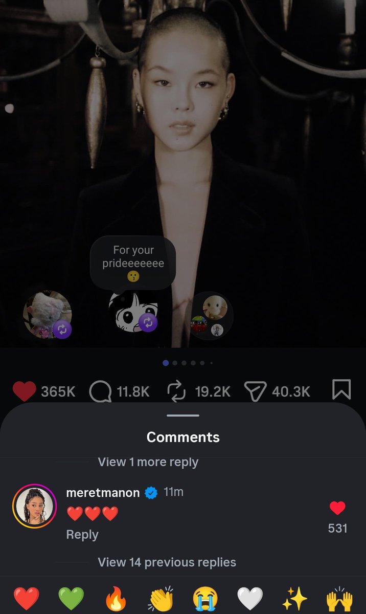 Hypeboy_Jurin's tweet image. Katseye's Manon commented on cocona coming out post on Instagram 😭😭

We love you Manon ❤