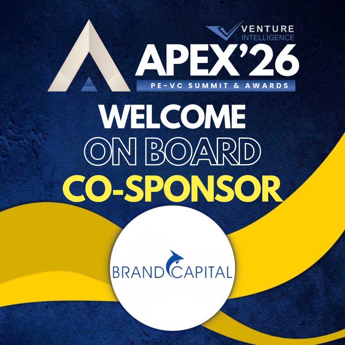 We welcome on board <a href="/BrandCapital1/">Brand Capital</a> , as our Co-Sponsor at Venture Intelligence APEX Summit &amp; Awards '26

For sponsorship contact ashok@ventureintelligence.com /+91 9176033455 or to register click lnkd.in/gsY9uPRW