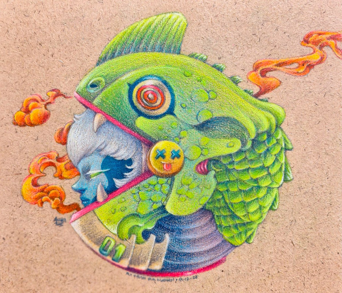 "Ra Obah Ra Mamah" 
Just launched as limited edition work.

Feel free to pay some visit and to collect on OBJKT
(Details below)