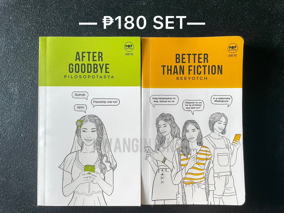 hwanginjunss's tweet photo. wts lfb ph #leycartsells

pre-loved wattpad books: SOLD AS SET ONLY = ₱180 
— After Goodbye
— Better than Fiction

• payo or 3 days
• gcash | jnt

🏷️ wts lfb ph wattpad romance epistolary novel pilosopotasya beeyotch pop fiction popfic psicom amnse jonaxx akosiibarra wtb lfs https://t.co/DhS1gLYgy3