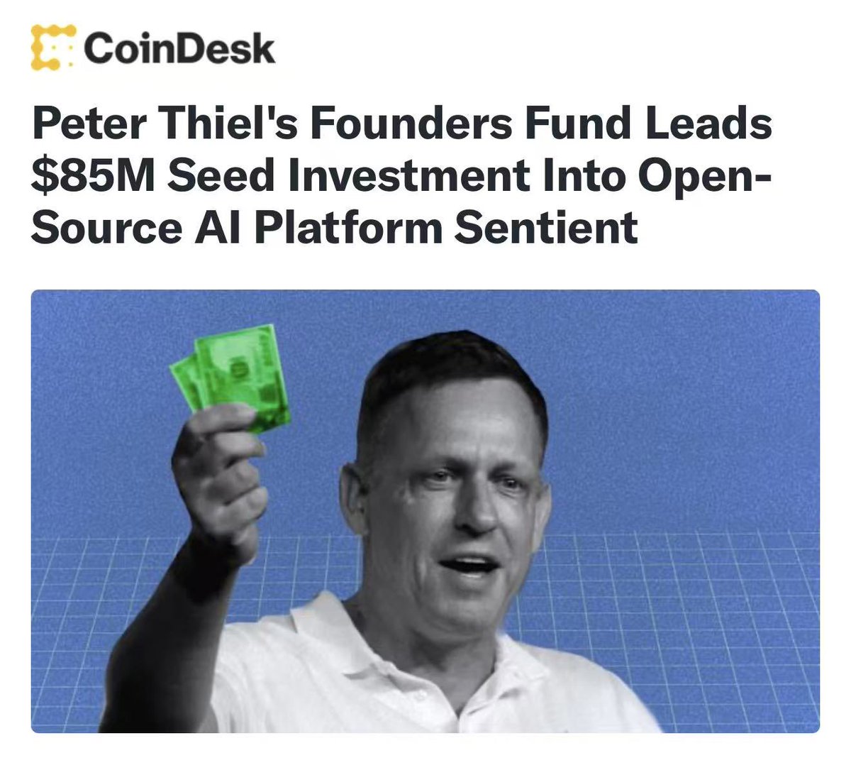 qinbafrank's tweet image. 彼得.泰尔领投，研发团队4篇论文被NeurIPS 2025（机器学习领域的“四大顶级会议”之一）收录的sentient是个什么项目？最近在看AI与crypto结合方向，就看到了sentient，深入进去看不得不说项目背景堪称炸裂，而且当下的业务进展也是可圈可点。去年Sentient刚刚成立，就完成了由Peter Thiel的Founders…
