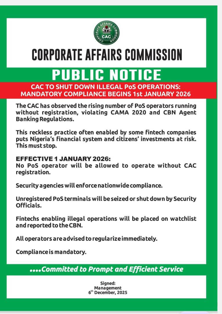 Corporate Affairs Commission tweet media