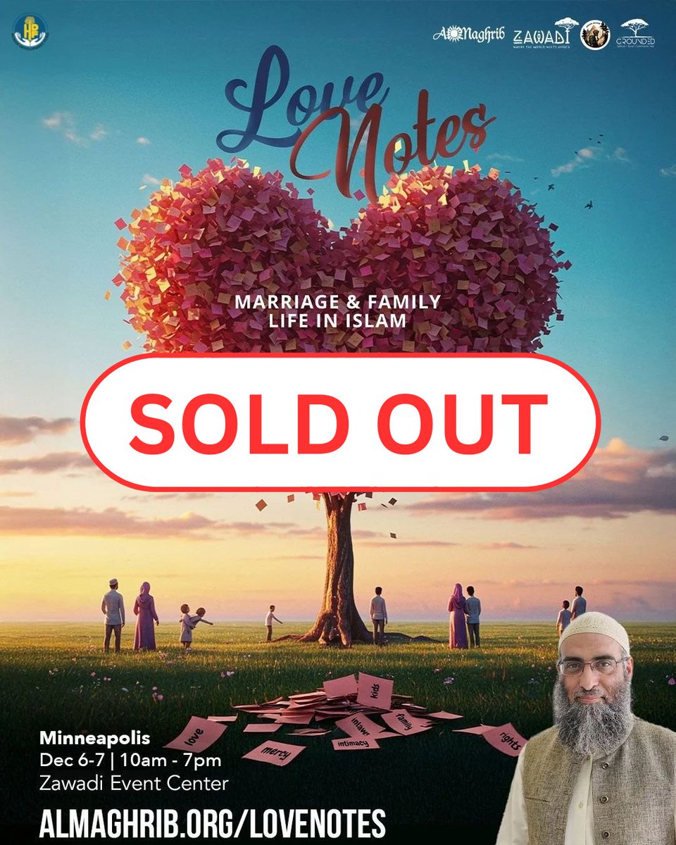almaghribmn's tweet photo. Alhamdulillah! Love Notes with Shaykh Yaser Birjas is Sold Out! https://t.co/1kiL4XrOcu