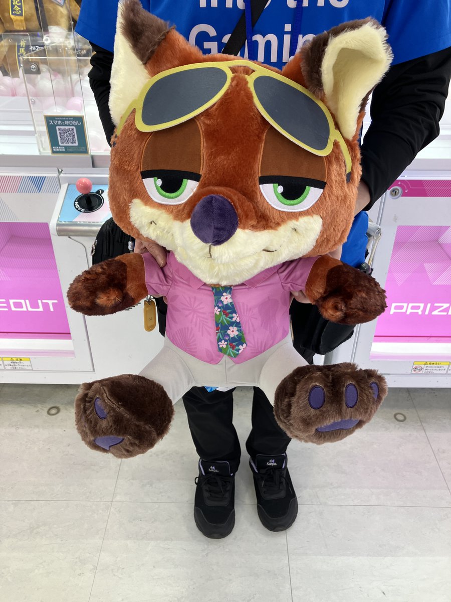 🌟プライズ情報🌟 ズートピア2 スーパーラージぬいぐるみ ニック