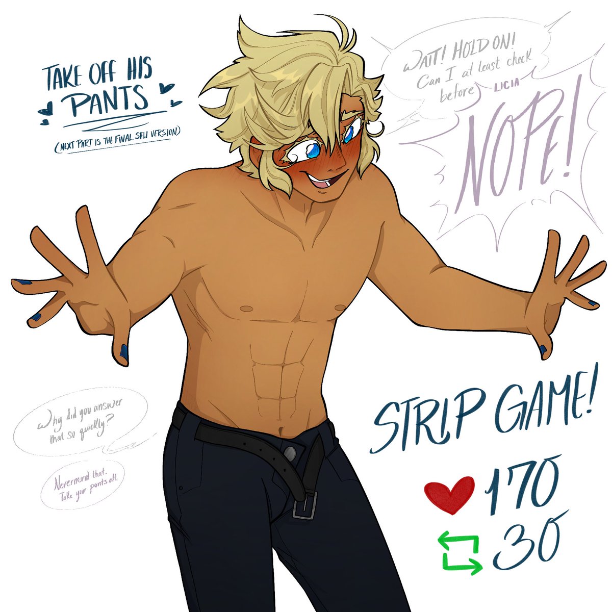 Flustered Garroth is a four course meal omg I love my job🫣🤭💙 #aphtwt # aphmau #aphmaufanart #aphmaugarroth #garrothromeave #mystreet # aphmaumystreet, image size:1200x1200