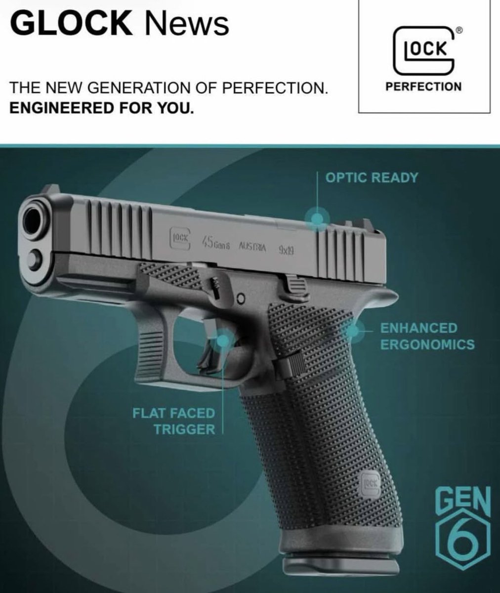 MAC_Arms's tweet photo. Glock filed a patent for a removable grip. Every picture of the new gen 6 has an odd blurred line just below the mag release, as if they’re trying to mask the seam so they can possibly save it for a reveal at SHOT in Jan. Thoughts? https://t.co/u1X9QJCdGd