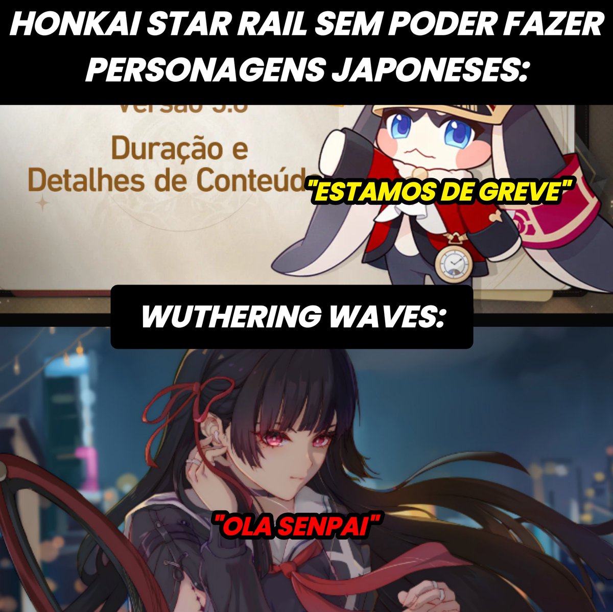 GRralile's tweet photo. Honkai atualmente kkk

#WutheringWaves #HonkaiStarRail #chisa https://t.co/HLOUUcEvf7