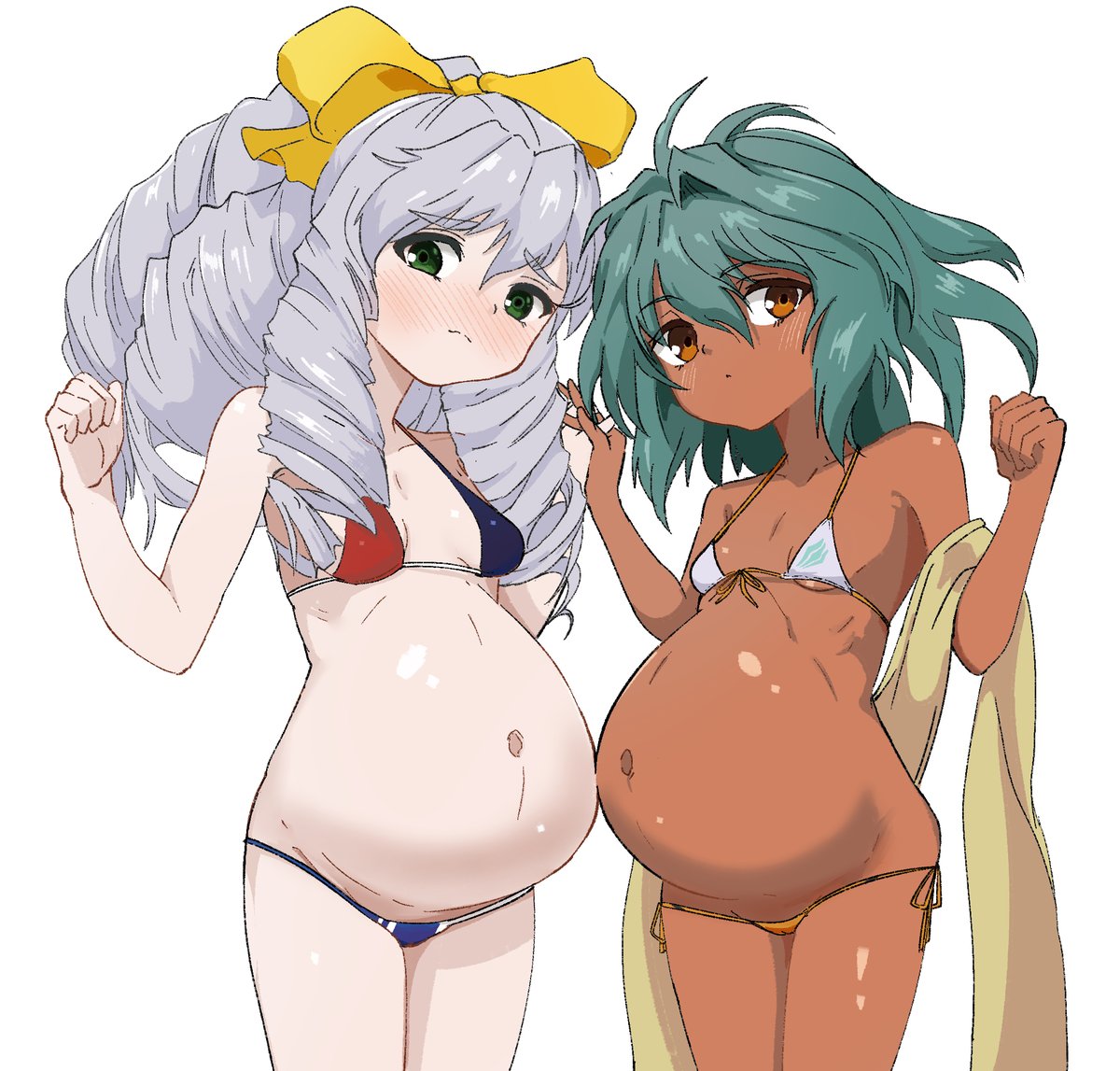 ゼノギアスより マリアとエメラダのボテ腹 