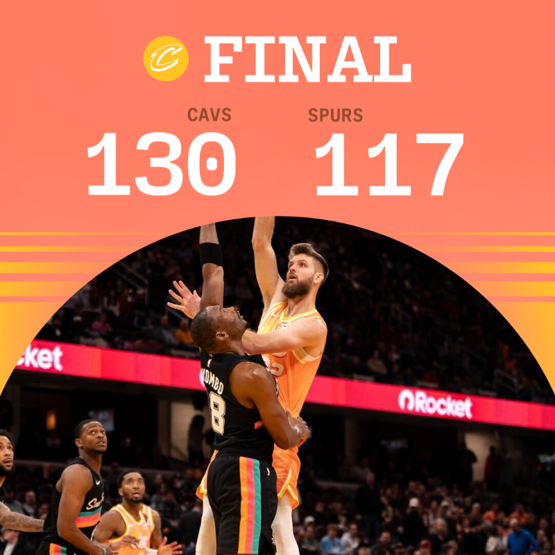 cavs's tweet photo. A City dub! #LetEmKnow 

📊 HIGHLIGHTS &amp; STATS: https://t.co/ReklFaqHuT