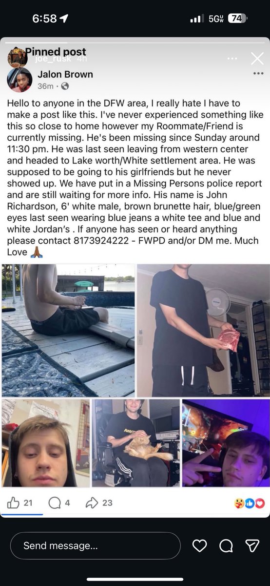 drewsul_'s tweet image. to anyone who sees this so happens to live in the dfw texas area please be on the lookout for my friend, he has been missing since Sunday night.❤️