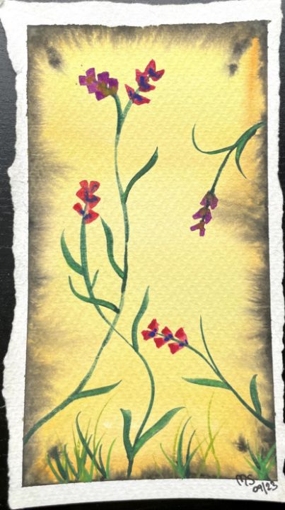 MarisaSignora's tweet image. Art of the Day! "Spring Flowers on yellow". Buy at: ArtPal.com/msignora?i=308…