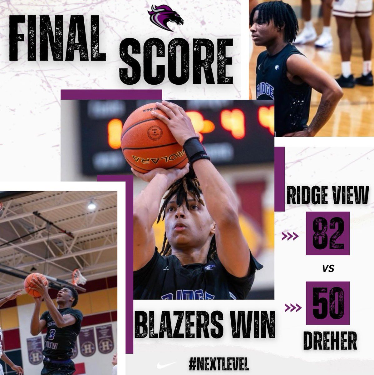 Another #TeamWin 💜 82-50 over Dreher 😤 

Chris Horton lead w/ 18p &amp; 3asts
RJ Davis 17p &amp; 10reb
CJ Moore 16p &amp; 9reb 
JT Van Kallen 11p 
Jourdin Mack 8p
Brayden Mack 6p 
Tal Staley 4p &amp; 10asts
Ethan Cohen 2p 

Back at it tomorrow @ Sumter HS vs Cross Creek 

#BackToWork 💜