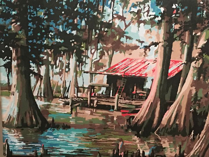 rebcar50's tweet photo. Art of the Day! "Swamp house". Buy at: https://t.co/ElZ80QNBnD https://t.co/Edf7fXujc2