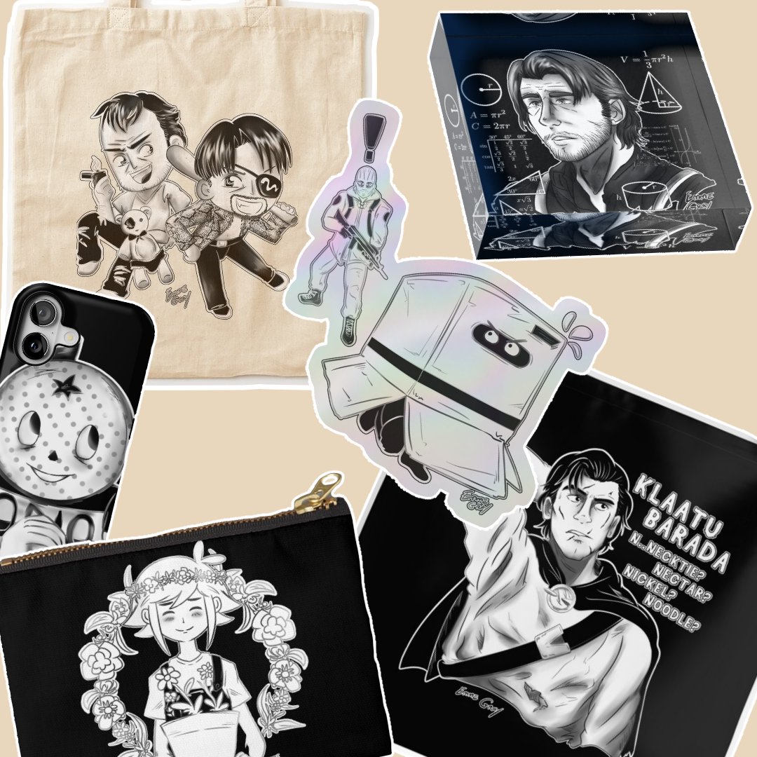 Emme_Gray's tweet photo. Until December 18th EVERYTHING IS 50% OFF on my @redbubble  shop AAaaa📢
This is the perfect time to get some Christmas gifts for your loved ones or just for yourself 😌
Additional discounts may apply for multiple purchases like stickers and more, check them out! ✨ https://t.co/Y2vd6rzbrZ