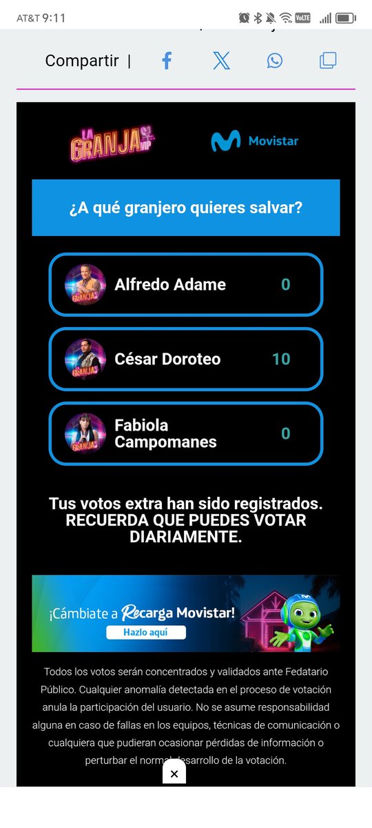 Poncho345407's tweet photo. #LaGranjaVIP mientras @CesarTeo quiera seguir dentro de esa granja NyE yo seguiré poniendo mi granito de arena para que lo logre y hasta donde tope🫡 #modobot #TeamTeo #TeoSeQueda #TeoNoSeVa
Vota Teo
Teo No Se Va https://t.co/WO5deGxIC6