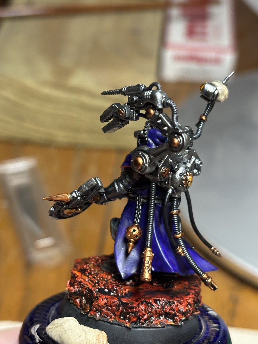 Just finished my most recent mini. So much detail. Loved every minute painting him!