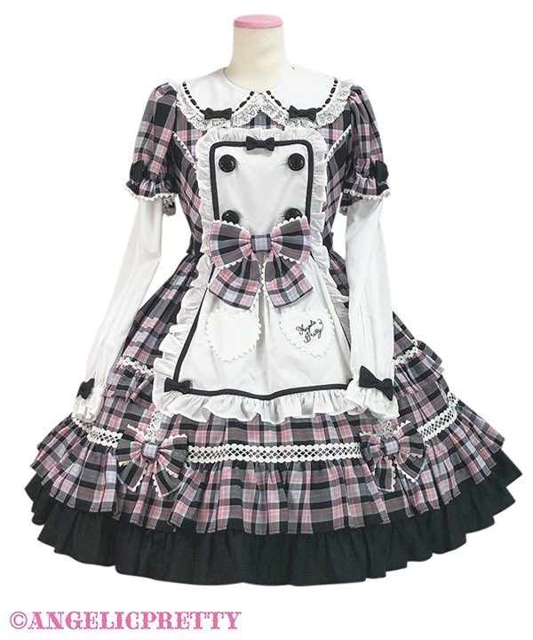 夢見るTiny Bearエプロン風ティアードスカート　ミント 商品詳細ページ