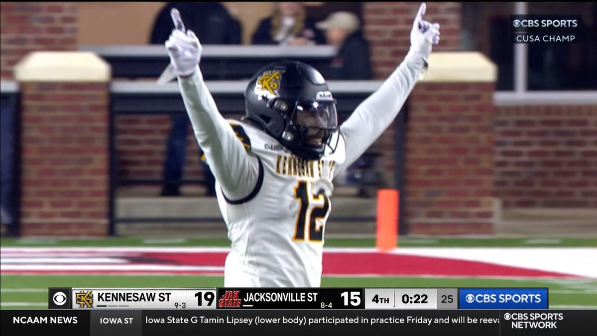 HOOTY HOO!

Kennesaw State wins CUSA in its 2nd season of FBS!
Owls move to 10–3 in Jerry Mack's 1st season after after going 2-10 last season!