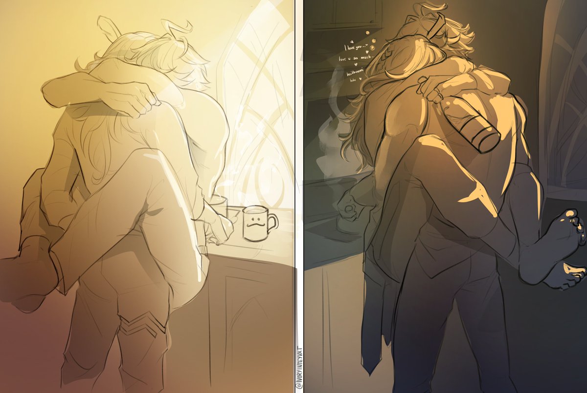 IvoryInteyvat's tweet photo. they're both clingy https://t.co/CXk4vFpjCD