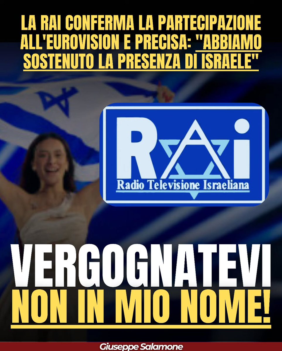 Flexgrimmy_'s tweet image. Il tutto con i soldi che ci estorcono con quella vicenda che chiamano canone. La Rai non solo ha annunciato di partecipare all'Eurovision 2026 dopo l'ammissione di israele. Ma nel comunicato ufficiale, ci ha tenuto pure a precisare che ha sostenuto strenuamente la partecipazione…