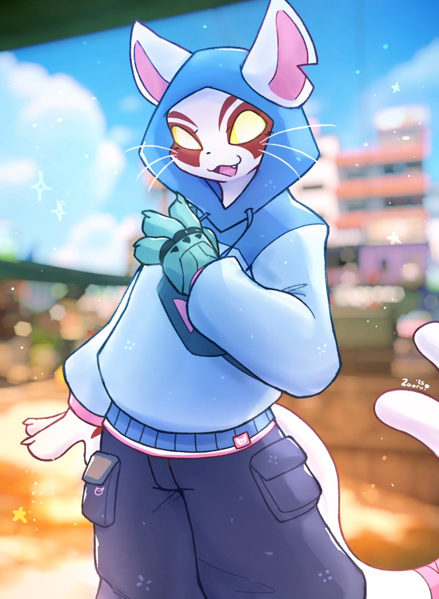 Doodled Nyanja today!! One of my favourite characters in the game, and one of the few skins I main >:3