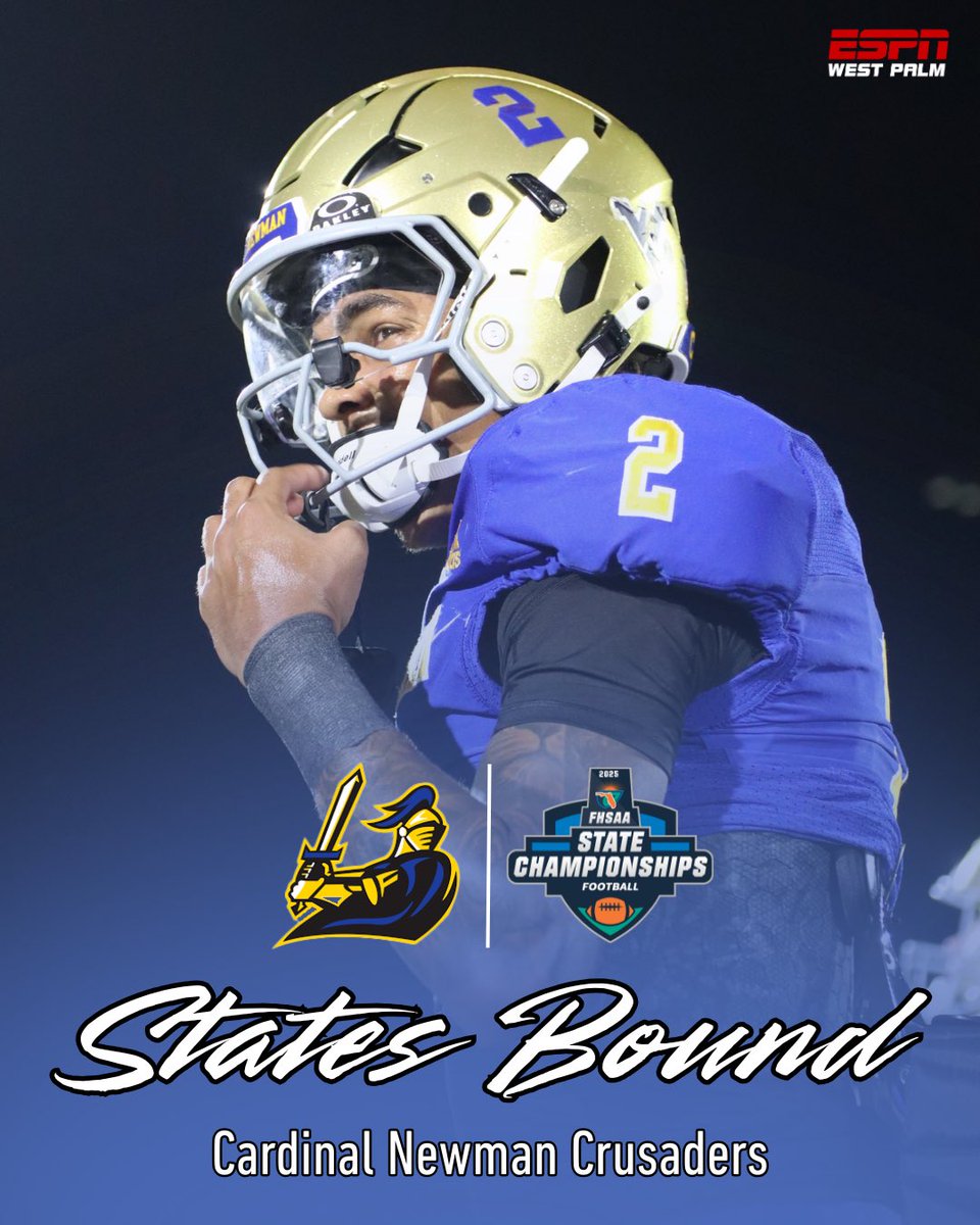 CRUSADERS TO STATES FOR THE FIRST TIME EVER!!

Final Score:
Carrollwood Day - 33
<a href="/CNHS_Athletics/">Cardinal Newman HS Athletics</a> - 48