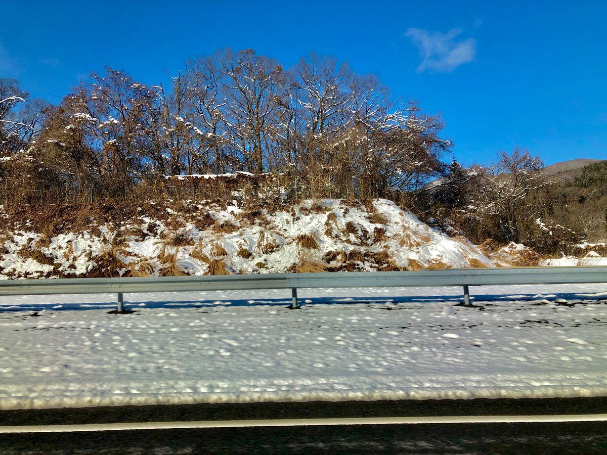 上越Earthに向かってます、雪が積もってるよ🕷️