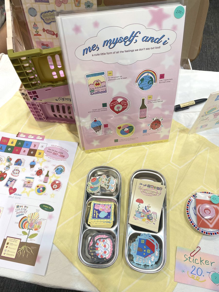 ขอเชิญคนเดินผ่านไปผ่านมา แวะมาดูได้ พร้อมแล้วคับบบ 💪🏽✳️💖 #YOLOARTFEST2025