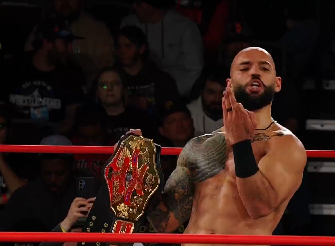 oralcarter's tweet photo. #ROHFinalBattle #AEW National Championship
#Ricochet beats #DaltonCastle retaining the championship https://t.co/UAQm1wBwC6